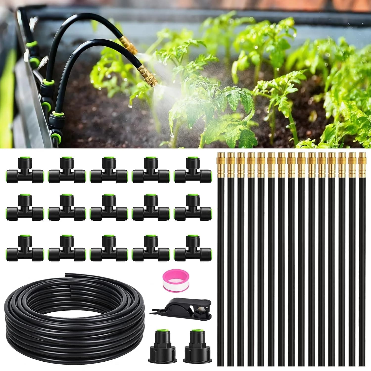 IrriNex 50 ft Drip Irrigation System Kit – Model IRK-TPYGMS