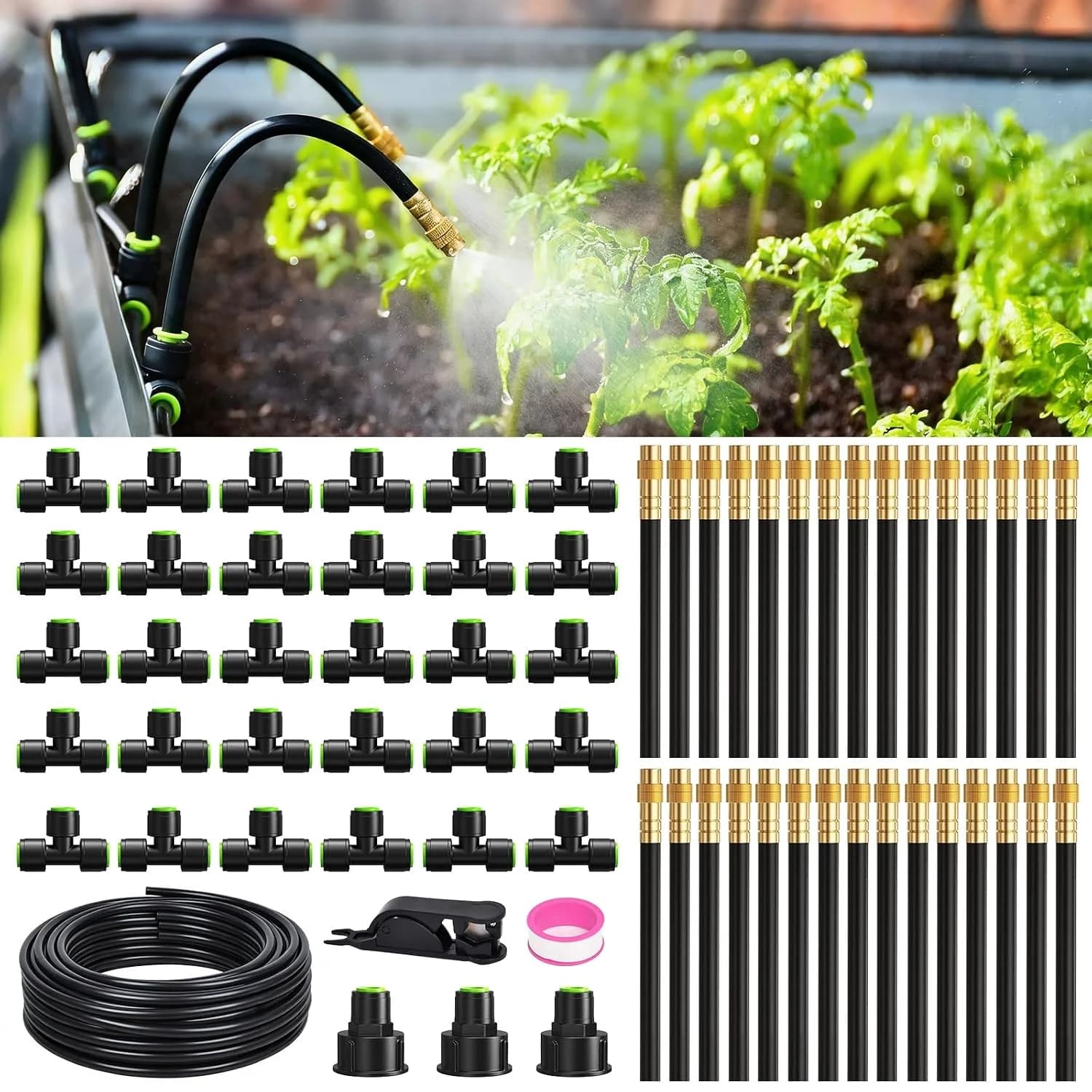 IrriNex 50 ft Drip Irrigation System Kit 100FT option view 1