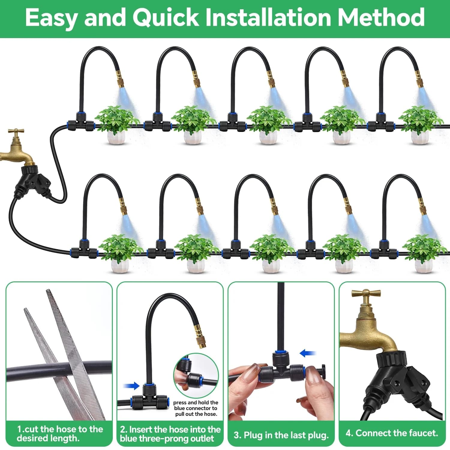 IrriNex 120 ft Drip Irrigation System Kit component view 2