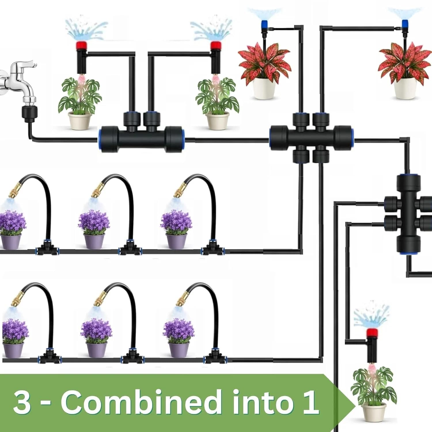 IrriNex 240 ft Drip Irrigation System Kit component view 2