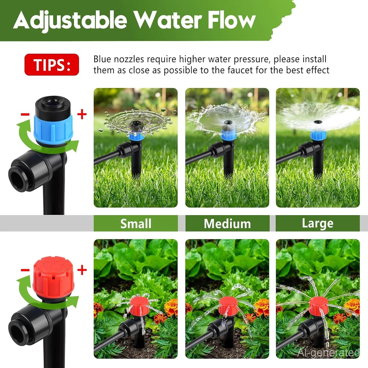IrriNex 240 ft Drip Irrigation System Kit component view 4