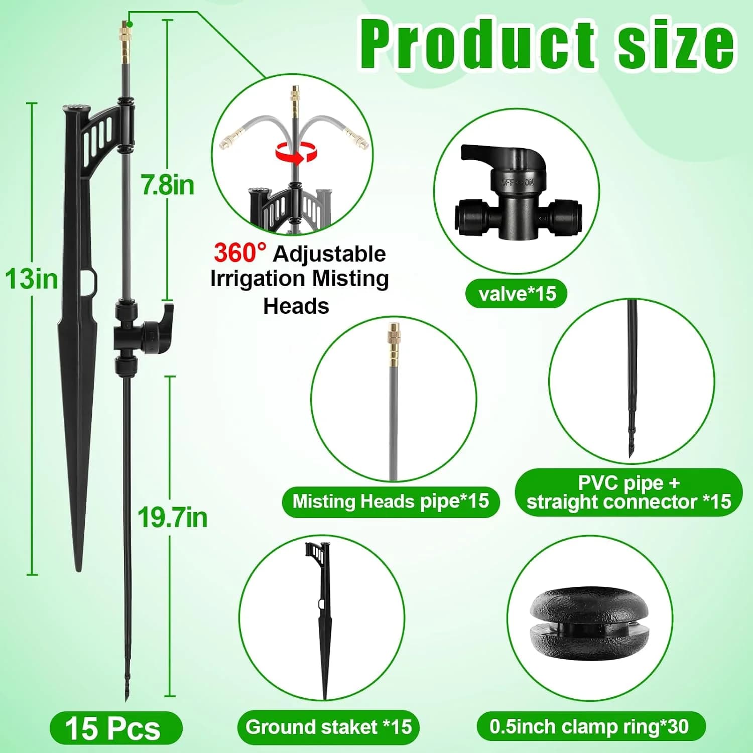 IrriNex 1/4-inch Drip Irrigation System Kit component view 2
