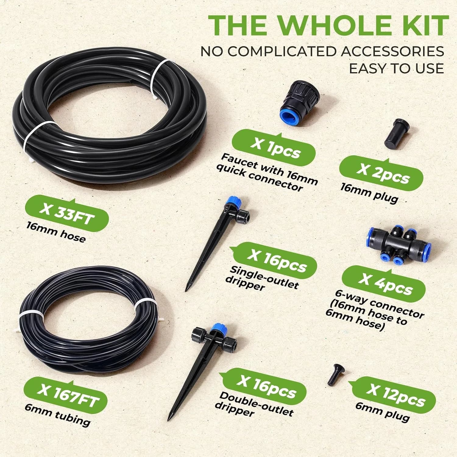 IrriNex 200 ft Drip Irrigation System Kit component view 6