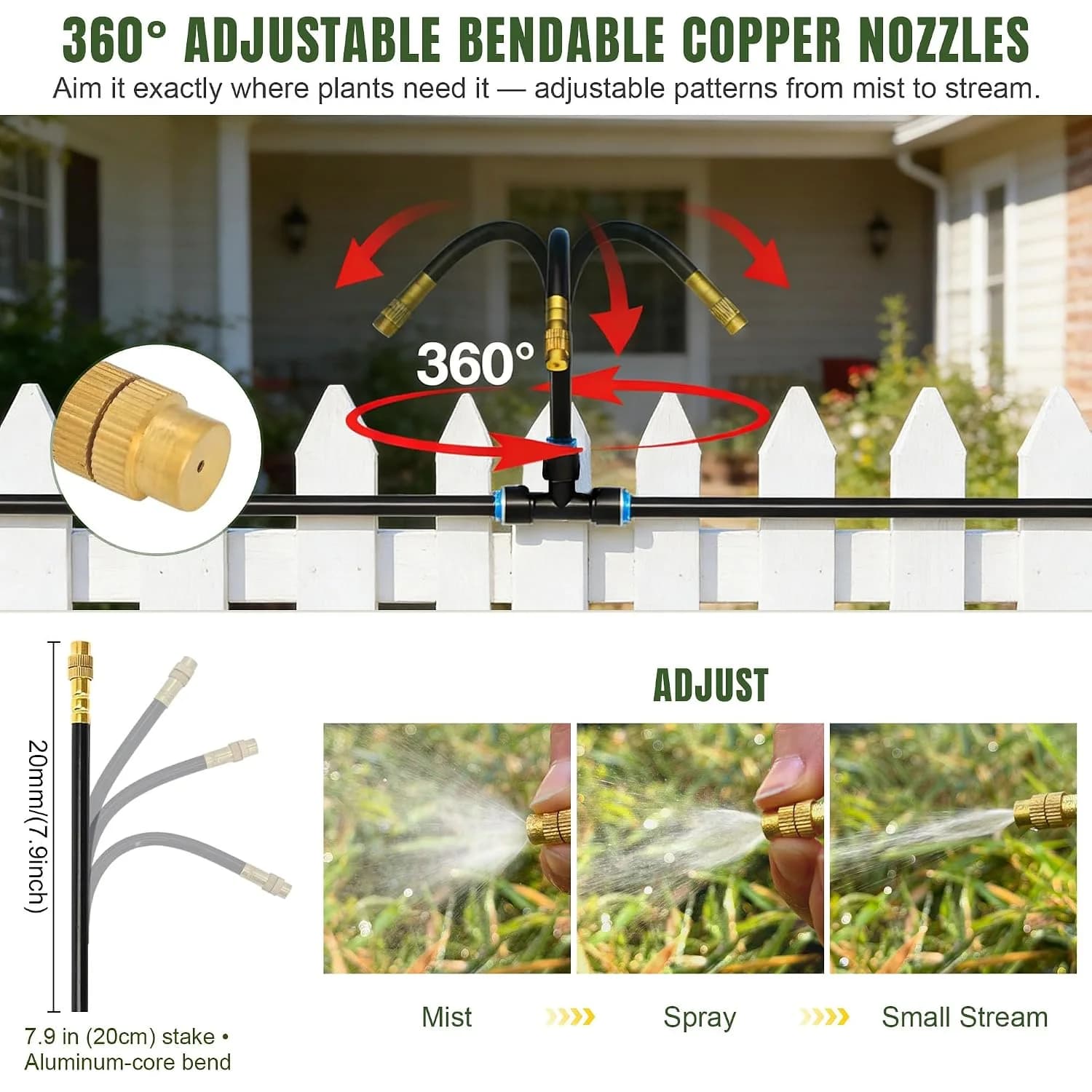IrriNex 100 ft Garden Misting and Cooling Kit component view 2