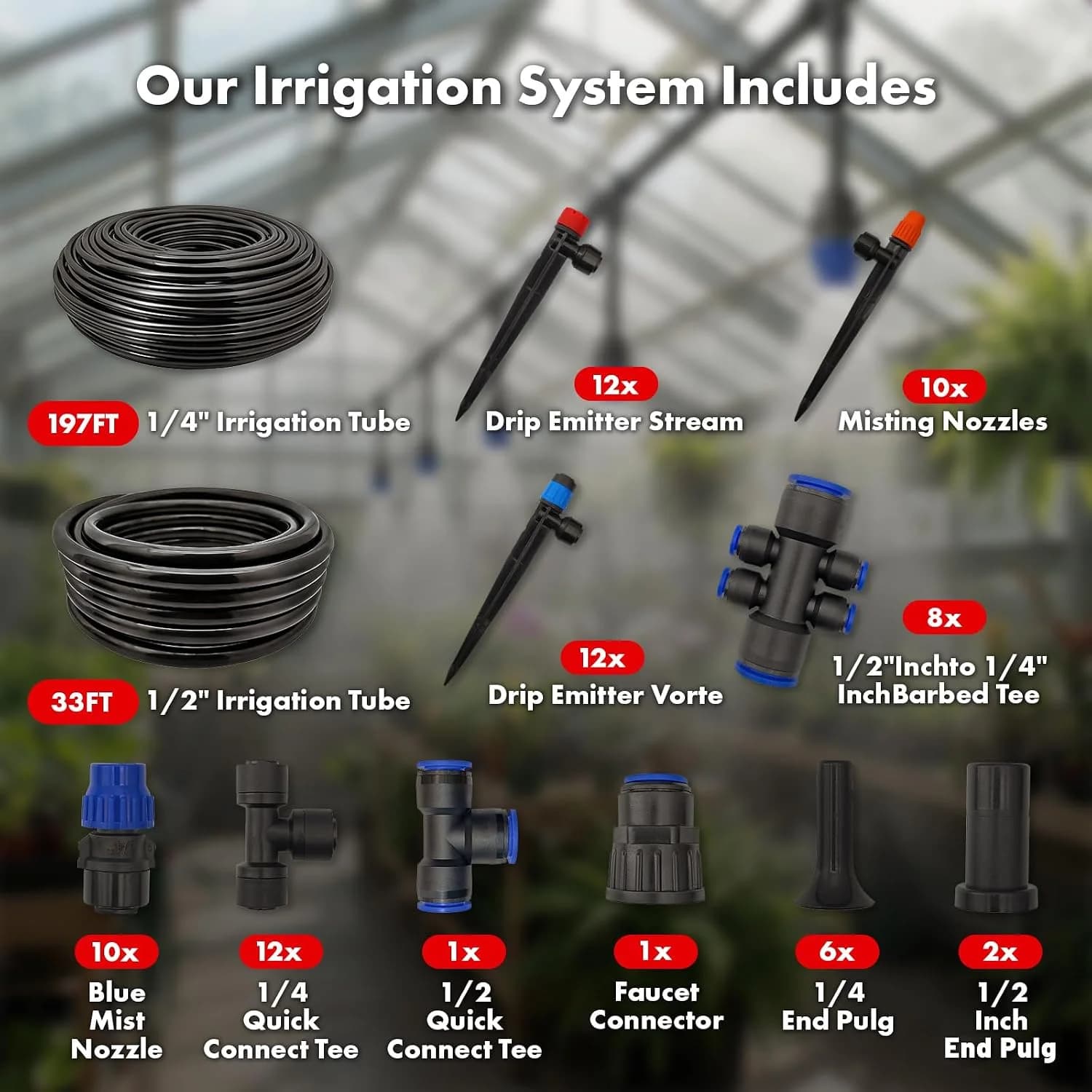 IrriNex 230 ft Drip Irrigation System Kit component view 2