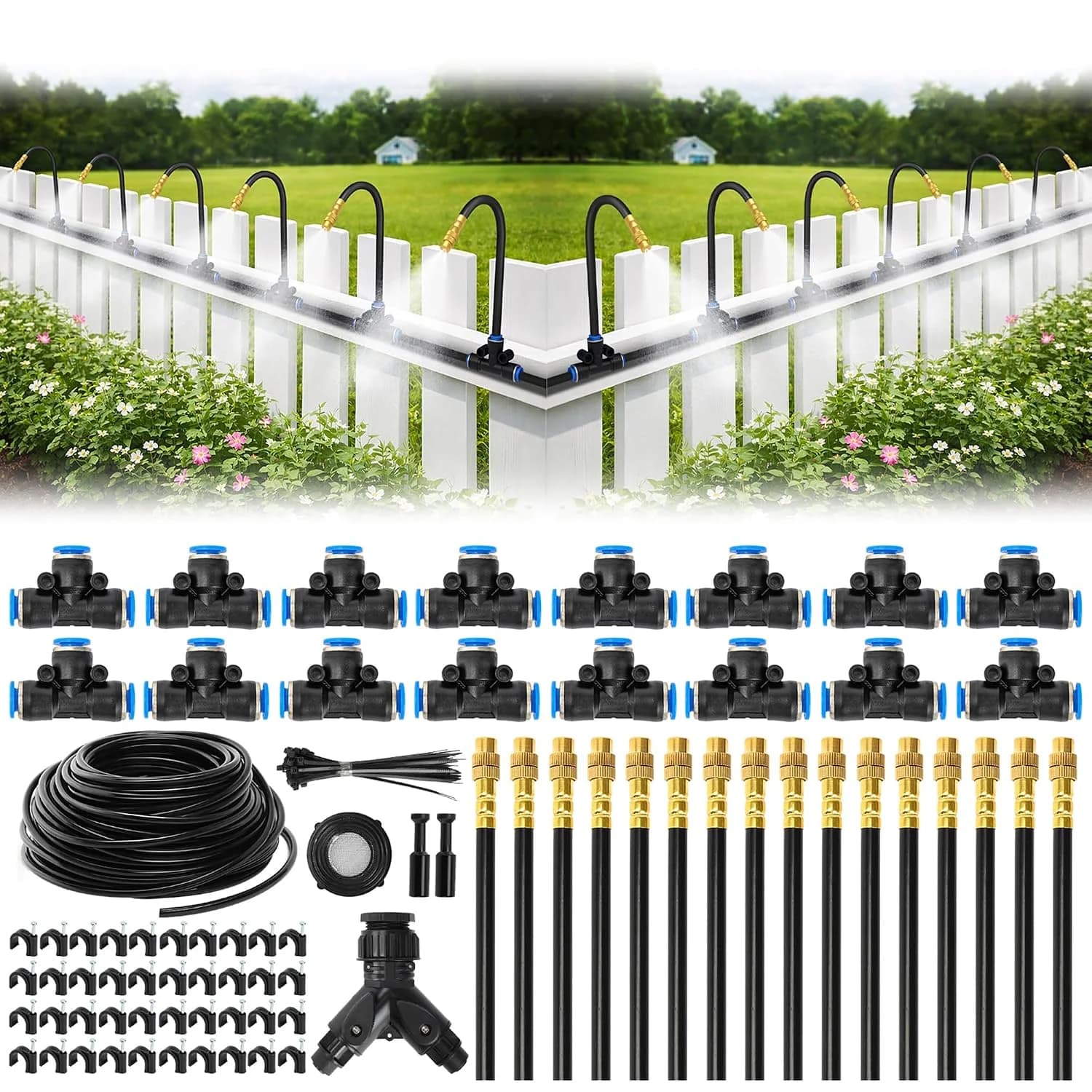 IrriNex 100 ft Drip Irrigation Kit – Model IRK-LVDC8Q