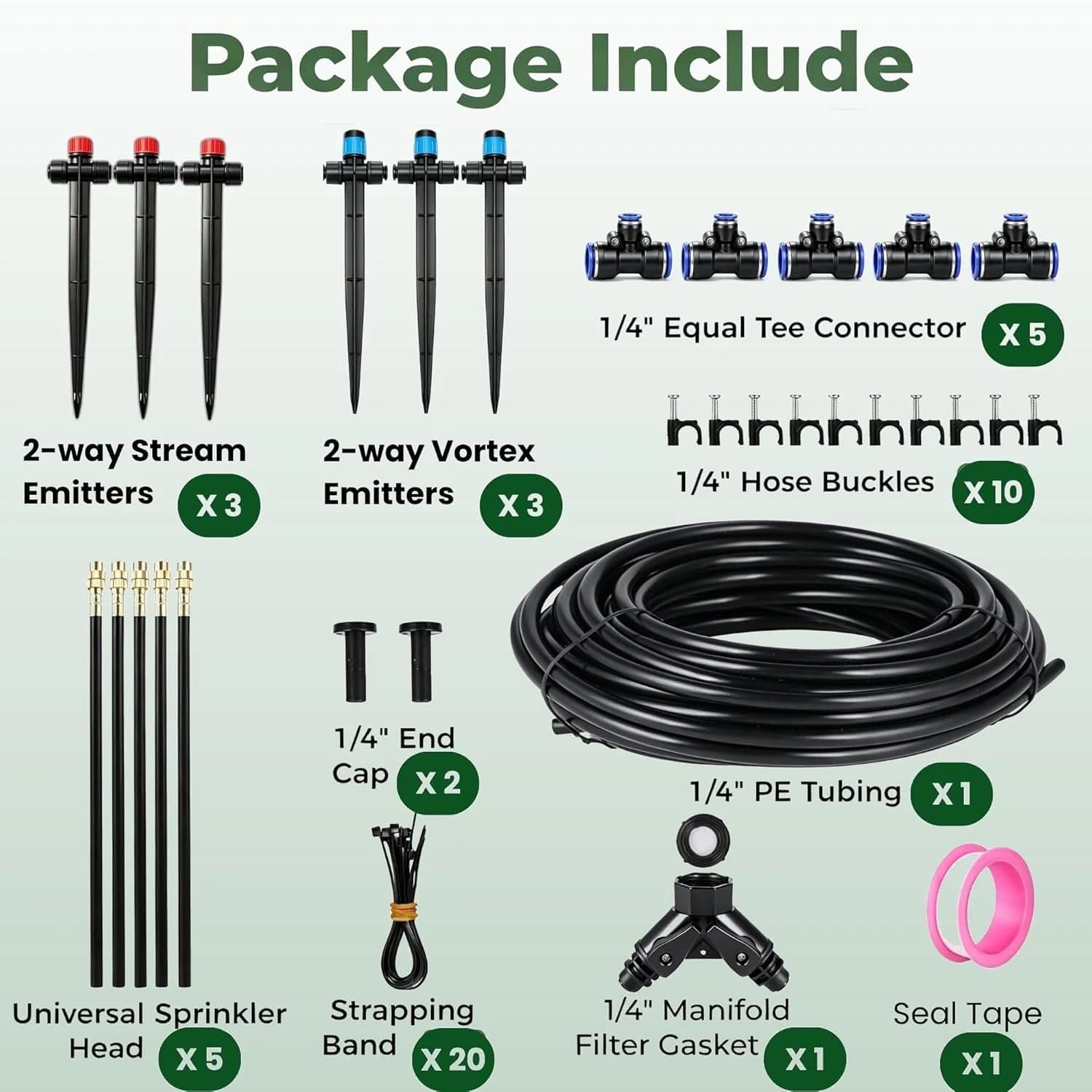 IrriNex 50 ft Drip Irrigation System Kit component view 2