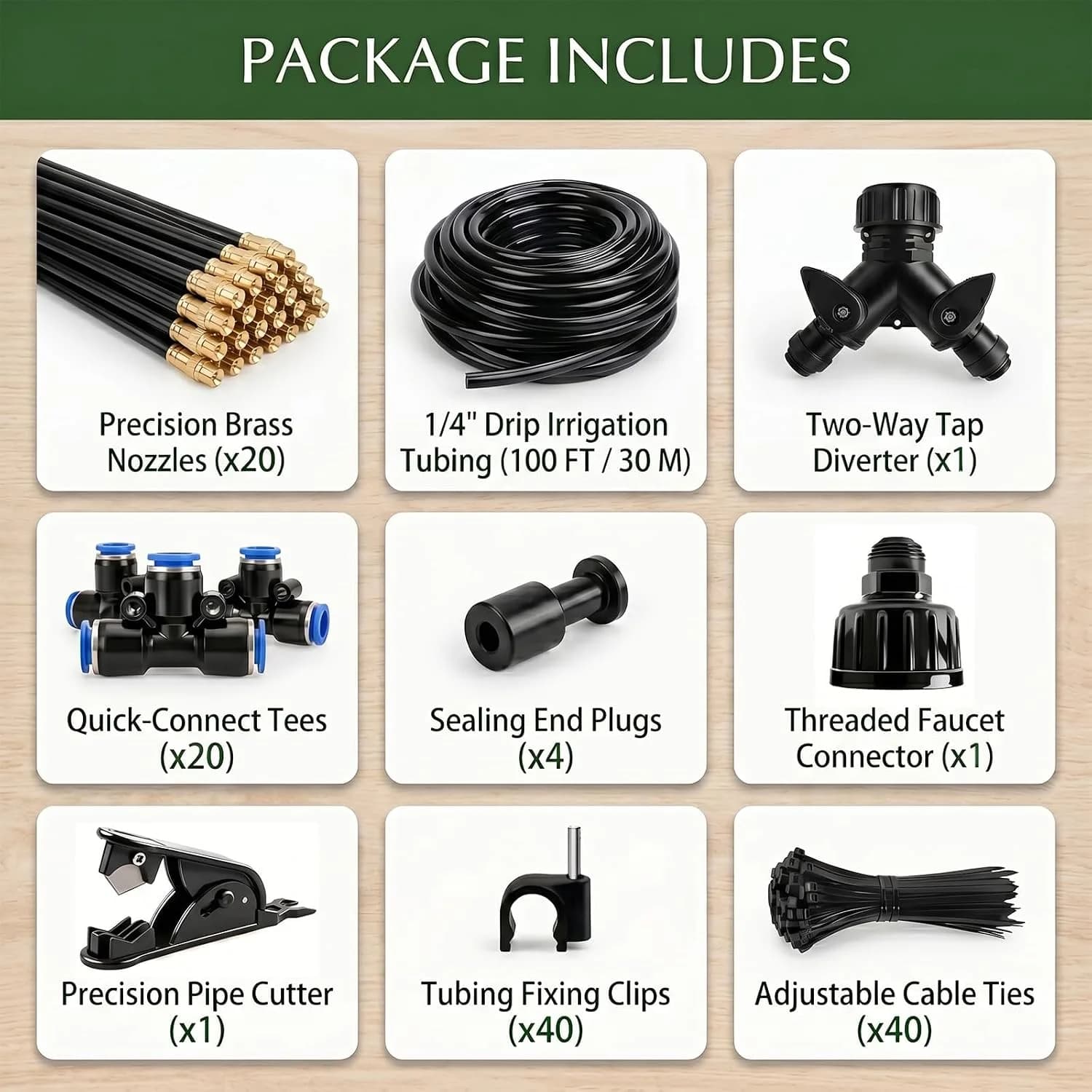IrriNex 100 ft Drip Irrigation System Kit component view 5