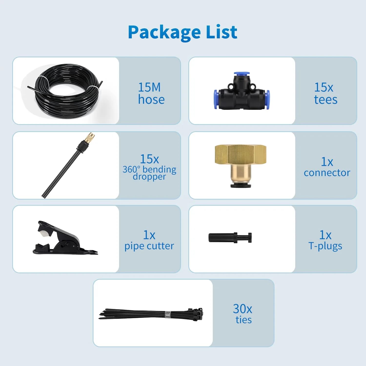 IrriNex 50 ft Drip Irrigation System Kit component view 8