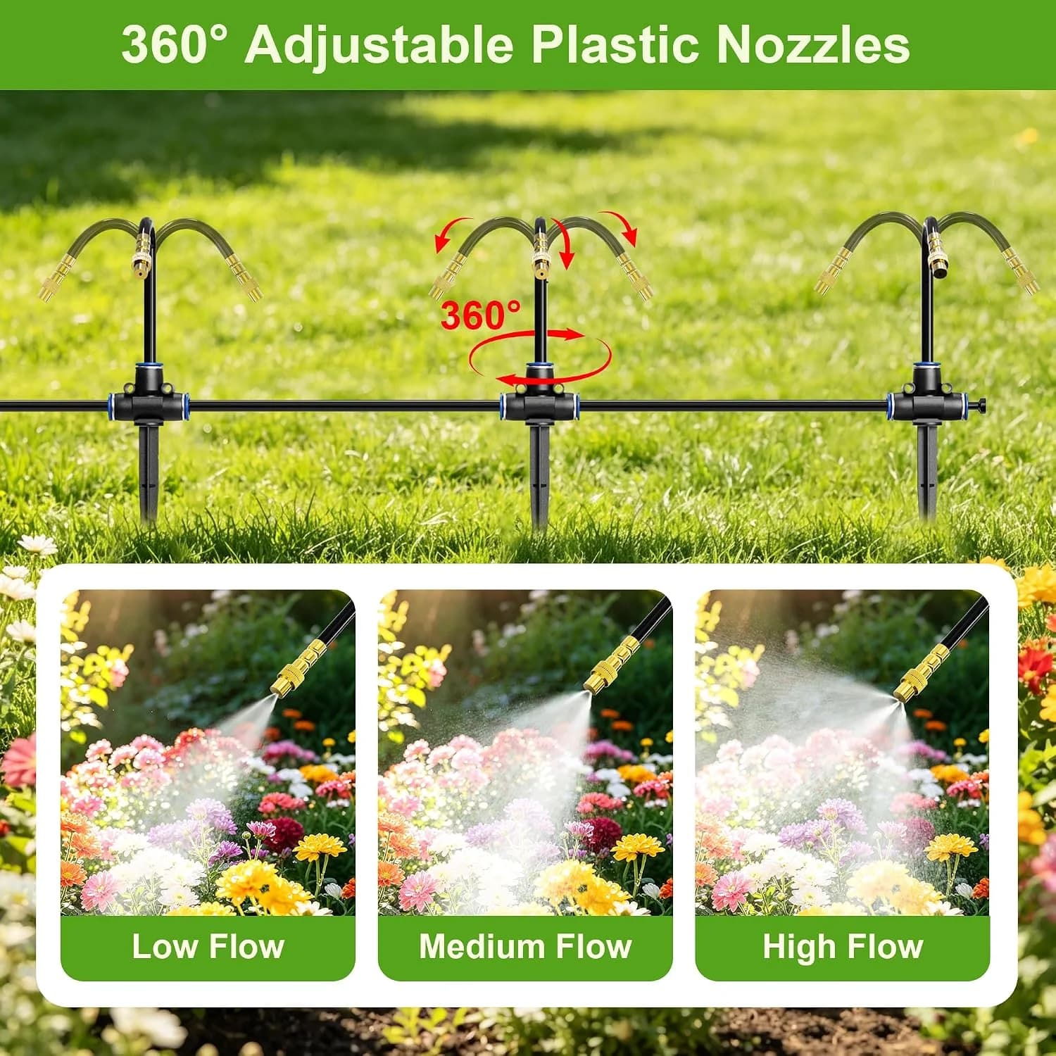 IrriNex 100 ft Garden Misting and Cooling Kit component view 5