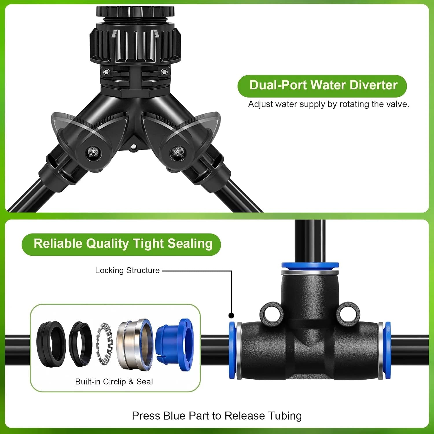 IrriNex 100 ft Garden Misting and Cooling Kit component view 6