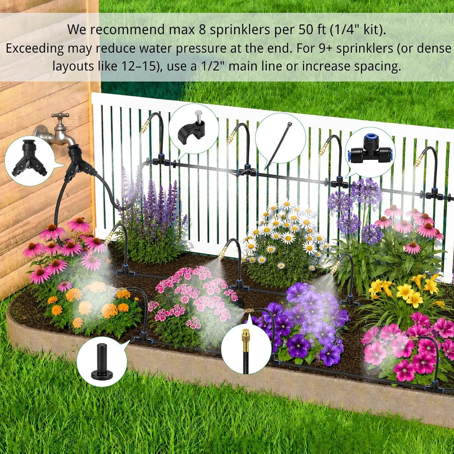 IrriNex 240 ft Drip Irrigation System Kit component view 7