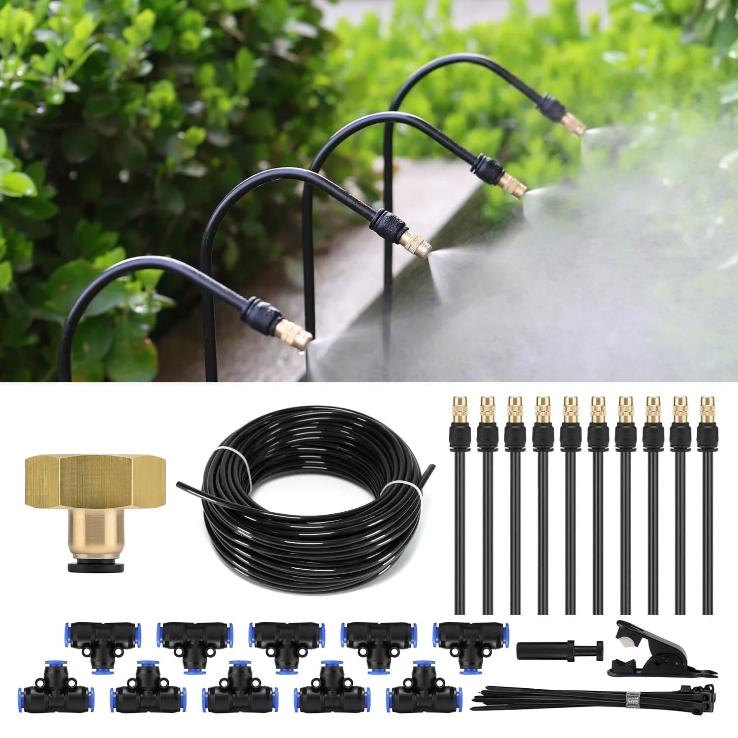 IrriNex 30 ft Quick-Connect Drip Irrigation System Kit
