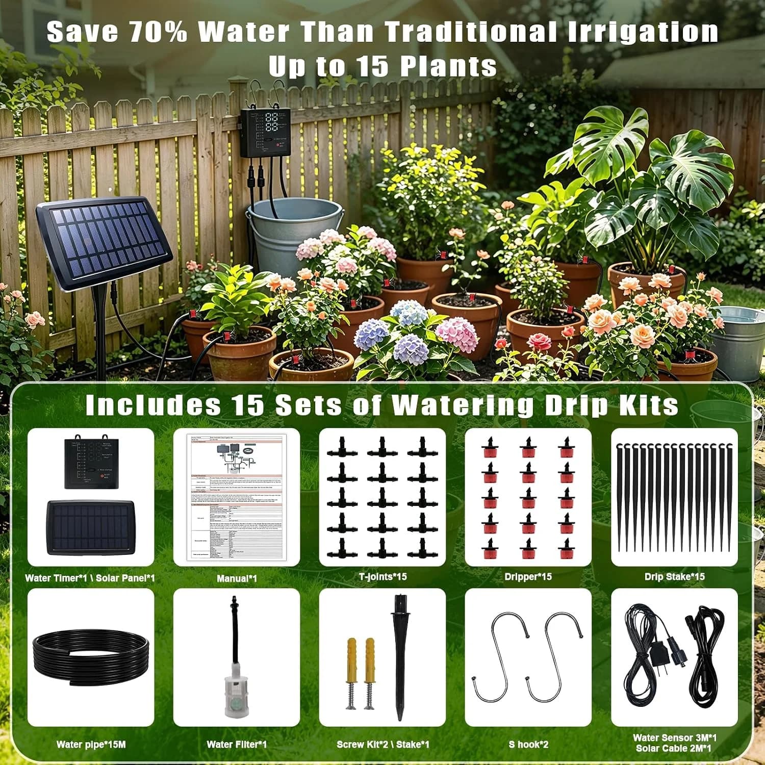 IrriNex 49 ft Drip Irrigation System Kit component view 3