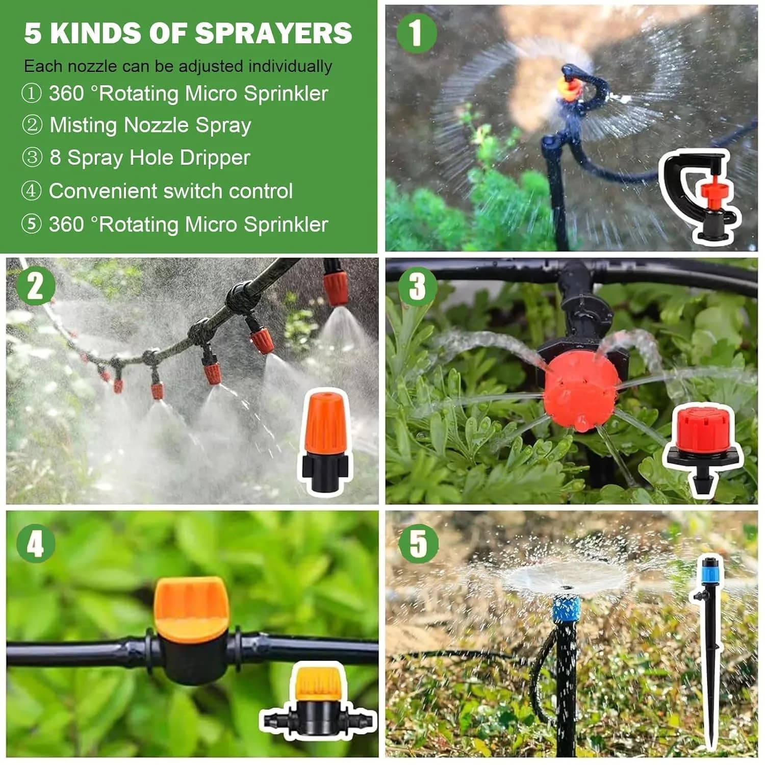 IrriNex 164 ft Drip Irrigation System Kit component view 3