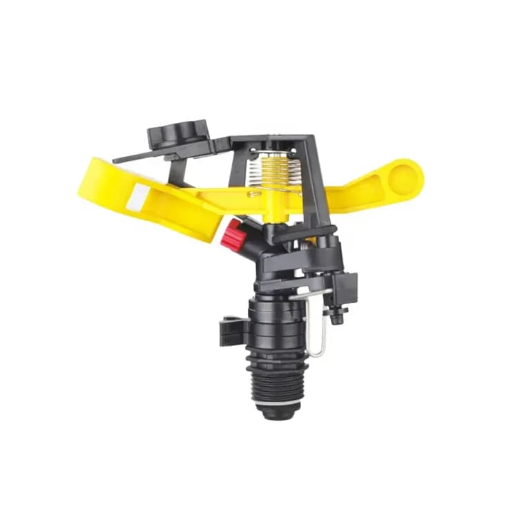 Plastic Impact Sprinkler, Yellow Angle-adjustable Impact Rocker Arm Nozzle
