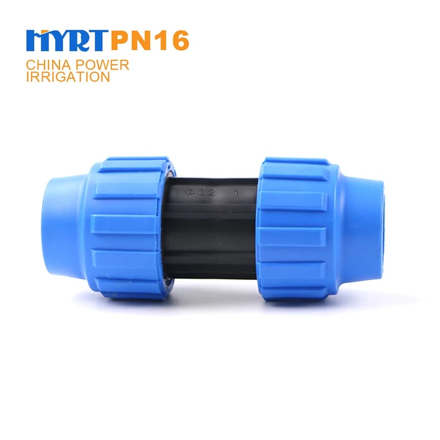 Raccordi a compressione per irrigazione HDPE PE PN10 PN16 16Bar, raccordi idrici a compressione e collare di presa PP PN16