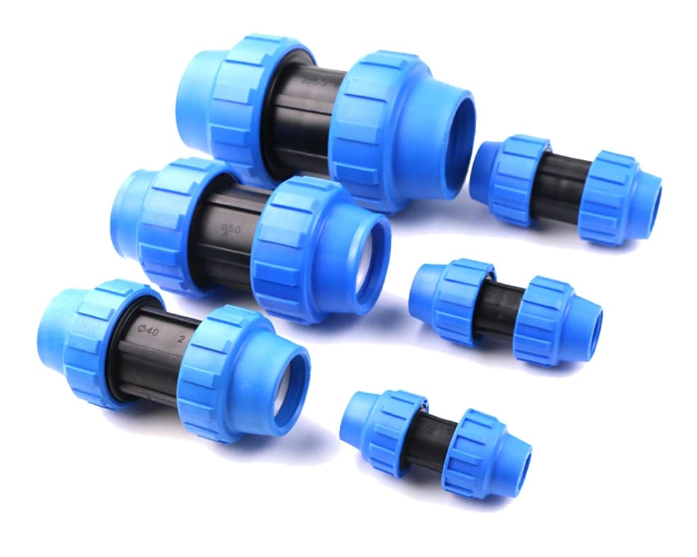 Raccordo con connettore per tubo 10bar 16bar LDPE HDPE di alta qualità e raccordi a compressione PP