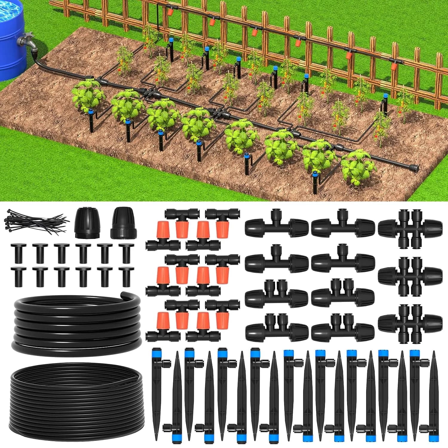 IrriNex Garden Drip Irrigation System Kit – Model IRK-CLFJCW
