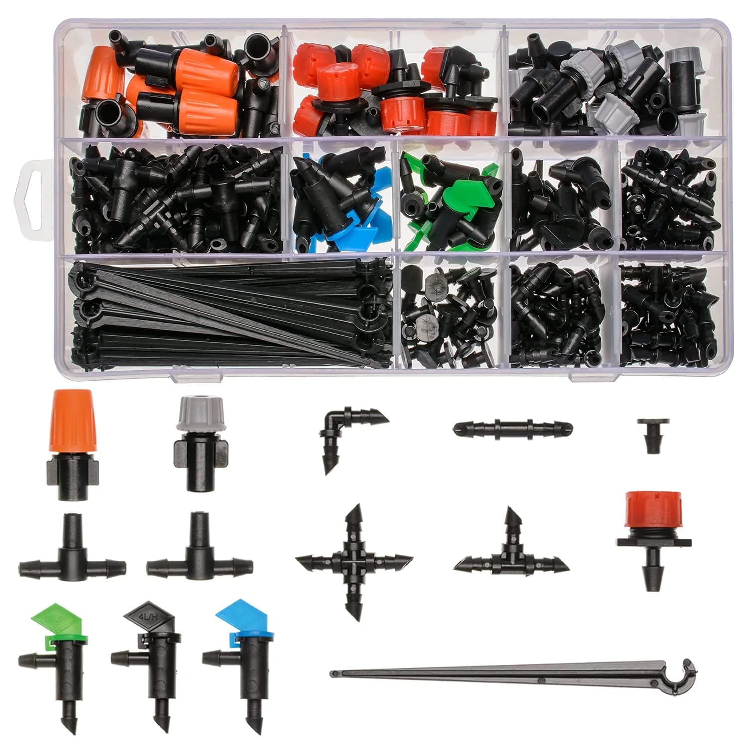 IrriNex 190-Piece Barbed Irrigation Fittings Kit for 1/4-inch Tubing