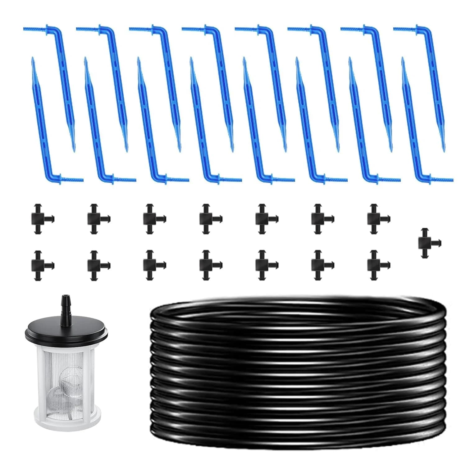 IrriNex 49 ft Solar Automatic Plant Watering Kit with 15 Drippers