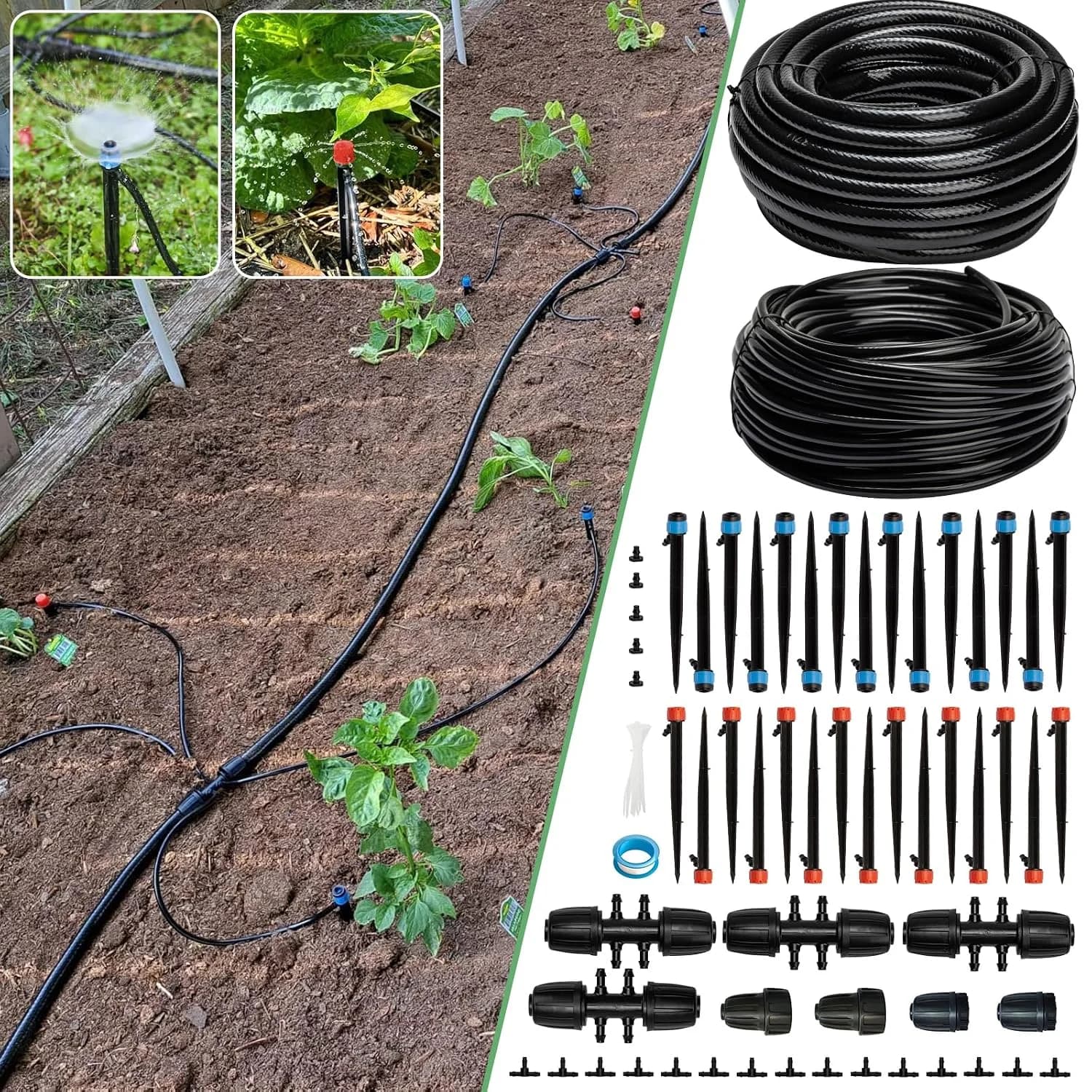 IrriNex 240 ft Drip Irrigation System Kit