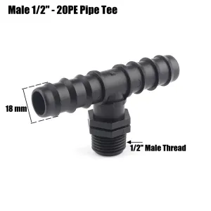 园艺微型滴灌及浇水系统用 16/20/25mm PE 管宝塔连接器、滴灌管道和软管连接器