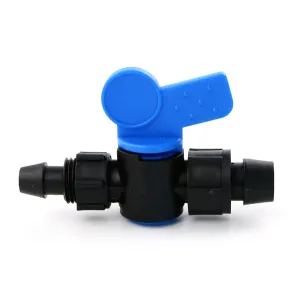 שסתום ניקוז מפלסטיק 16mm 20mm 25mm POM לבקרת ספיקת מים במערכת השקיית גינה בטפטוף
