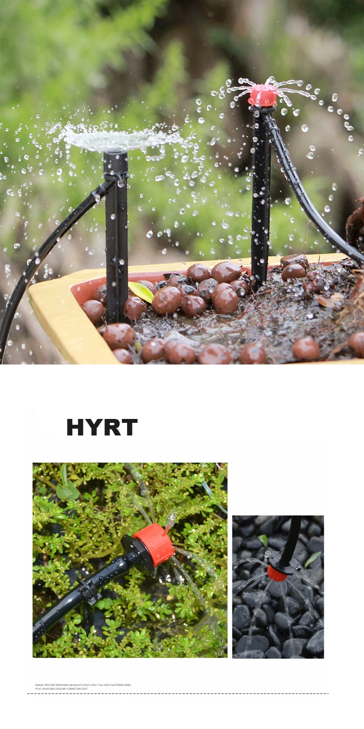 Automatische Garten-Mikrobewässerung mit 8l/h oder 60l/h einstellbarem großen Mini-Pflanzentropfer für Tropfbewässerungssysteme