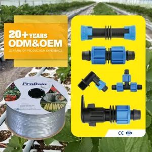Cinta de goteo negra, plateada y blanca para riego agrícola, de material nuevo y personalizable