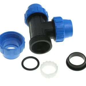 אביזרי דחיסה מהירים PVC PN16 PP HDPE, מחבר צינור ואביזר השקיה לצינור טפטוף