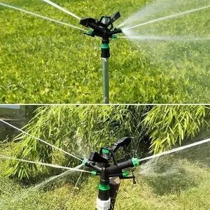 塑料1英寸内螺纹摇臂喷头、五喷嘴全圆喷洒，适用于农业园艺节水灌溉