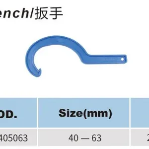Llave de plástico para accesorios de compresión de sistemas de riego y suministro agrícola