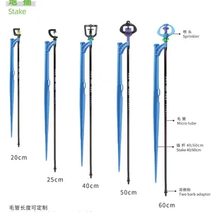 Plastic Micro Irrigation Water Sprinkler With Stakes Set