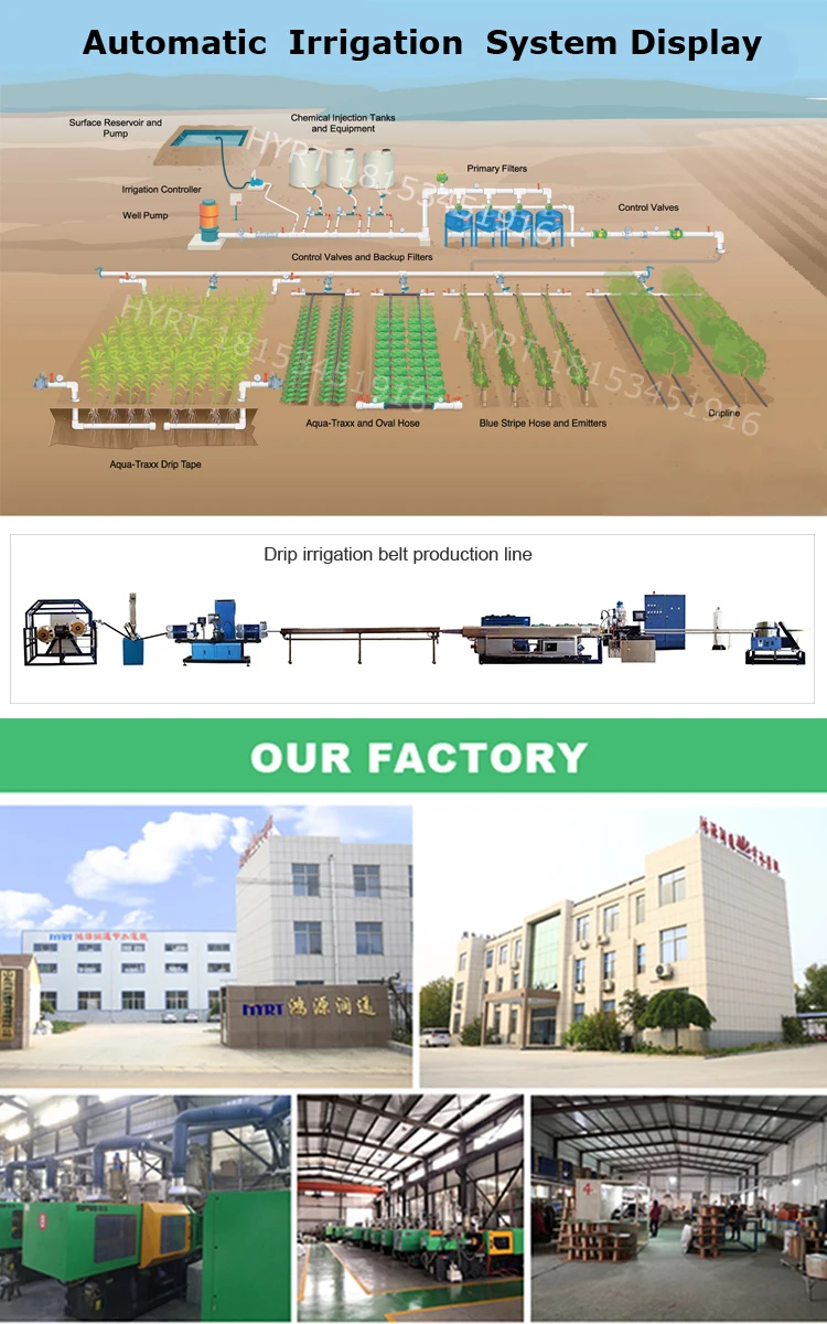 Diseño de sistemas automáticos de riego por goteo agrícola, cinta, tubería y manguera