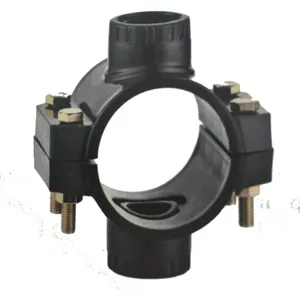 Green House Pipe Clamp High Quality 16bar PP CLAMP SADDLE HDPE PVC PP PIPE COMPRESSION FITTINGS With or Without Reinforcing Ring