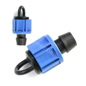 Пластиковая концевая заглушка 16&20mm с зажимной гайкой для перекрытия воды в капельной ленте, сельскохозяйственное, садовое, ландшафтное, фермерское и тепличное орошение