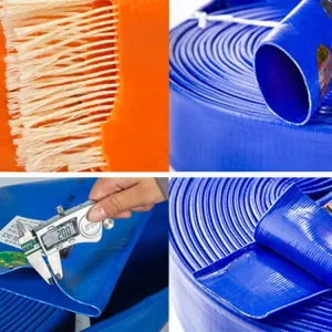 צינור שטוח איכותי PVC, עמיד בלחץ מים גבוה וב-UV, להשקיה חקלאית במחיר מפעל