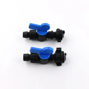Válvula de plástico y miniválvula de riego para tubería Pe y cinta de goteo, producto de gran venta