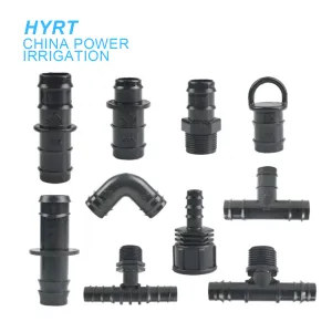 园艺微型滴灌及浇水系统用 16/20/25mm PE 管宝塔连接器、滴灌管道和软管连接器