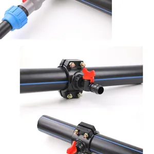 Collare di presa per tubo PE/PVC per irrigazione agricola con tubo PVC/PE