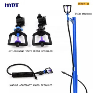 Plastic Micro Irrigation Water Sprinkler With Stakes Set