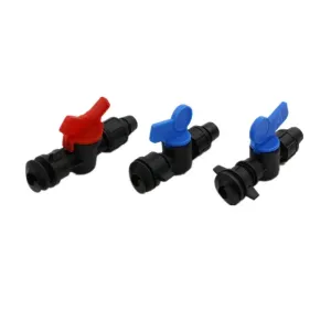 Válvula de plástico y miniválvula de riego para tubería Pe y cinta de goteo, producto de gran venta
