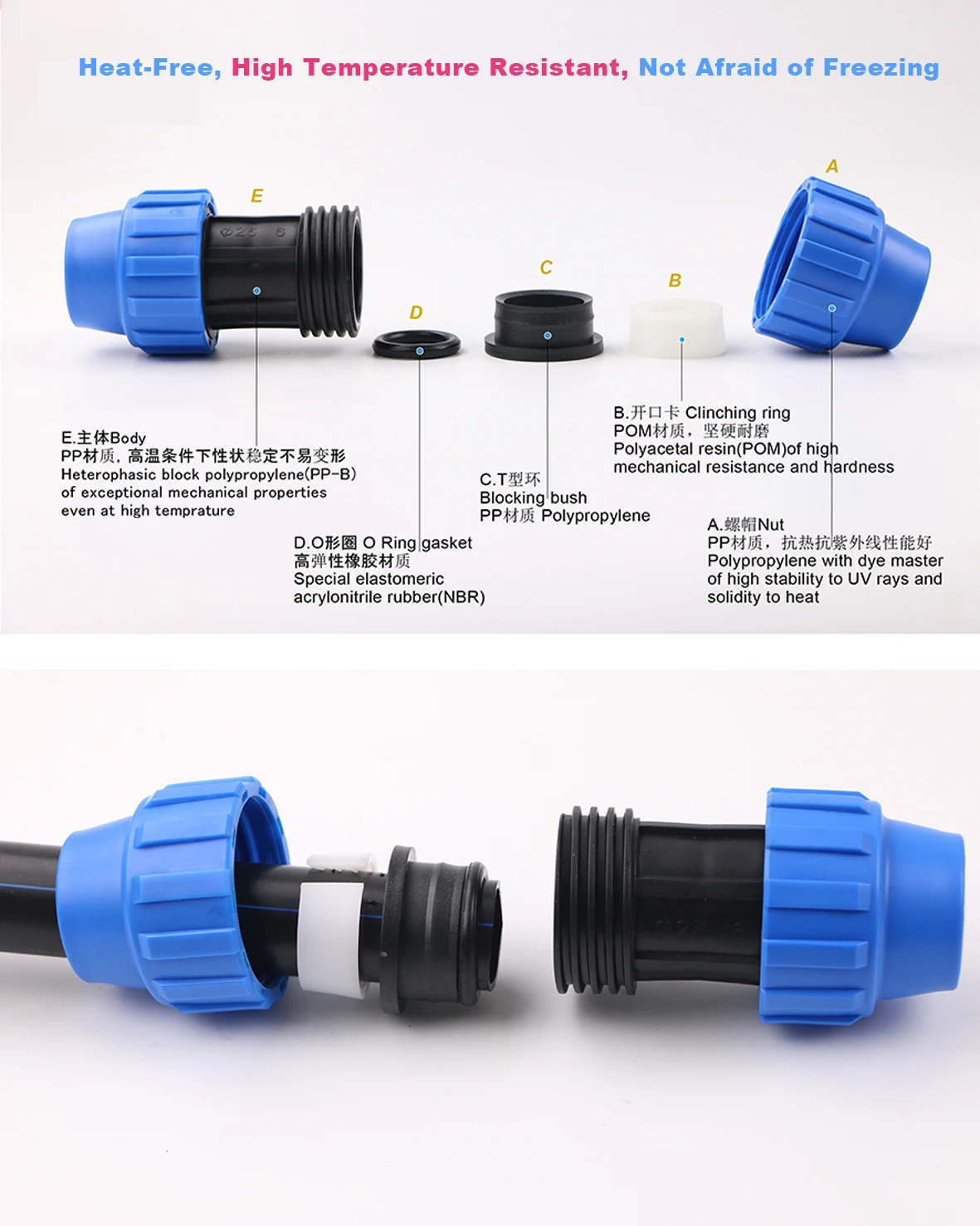 Высококачественные фитинги для труб PE 2 Inch