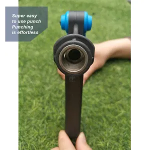 מנקב חורים איכותי מפלסטיק 16mm לצינור שטוח ולהחדרת אביזרים ושסתומים במערכת השקיה בטפטוף