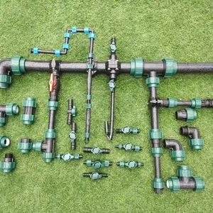 Coleção de conexões plásticas de compressão PP para ligação de tubos de irrigação e sistema de gotejamento, alta qualidade a preço de fábrica