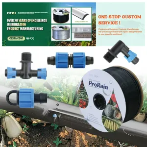 Cinta de goteo negra, plateada y blanca para riego agrícola, de material nuevo y personalizable