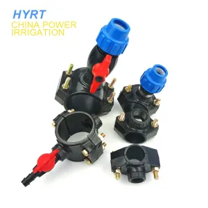 灌溉系统 HDPE 管道连接器用塑料内螺纹鞍形管夹及排水管保护件