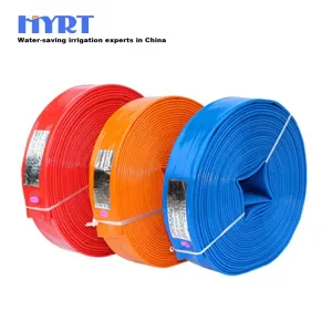 צינור שטוח איכותי PVC, עמיד בלחץ מים גבוה וב-UV, להשקיה חקלאית במחיר מפעל