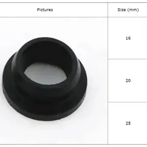 16mm 20mm 25mm Gummiringe, Dichtungen und Dichtungstüllen für Tropfventilfittings an HDPE-/LDPE-Rohren